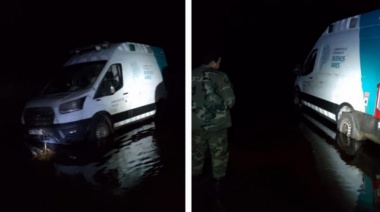 Insólito robo en Daireaux: se llevó una ambulancia y quedó atrapado en el barro