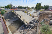 Bahía Blanca: inició la demolición del puente en Pampa Central por la ampliación del Canal Maldonado