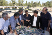 Axel Kicillof fue a Bahía Blanca para supervisar una importante obra hidráulica